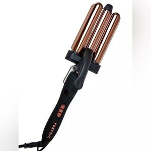 FoxyBae Black and Rose Gold Triple Hair Waver